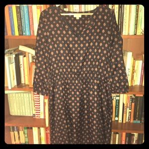 Lands End Tie Print Dress